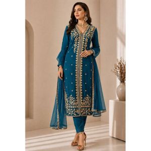 Salwar Kameez Prêt à Porter En Lin Beige - Taille Petit (S) - Tenue Traditionnelle Indienne élégante Et Confortable