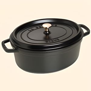Ancienne cocotte en fonte jaune Le Creuset Diamètre 12 cm
