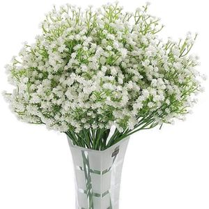 FLEUR ARTIFICIELLE YOLISTAR 12PCS Fleurs Artificielles Lot de 12 Bouquets de Fleurs Faux Gypsophile Plantes pour Mariage Maison Décoration DIY