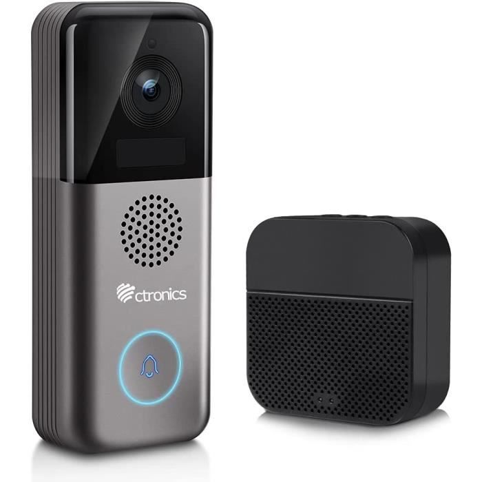 Tuya Wifi Sonnette Caméra Sans Fil 1080p Vidéo Extérieure Porte Bell Caméra  Ac Dc Vidéo Porte Téléphone Ip65 Alexa Google Sécurité à domicile