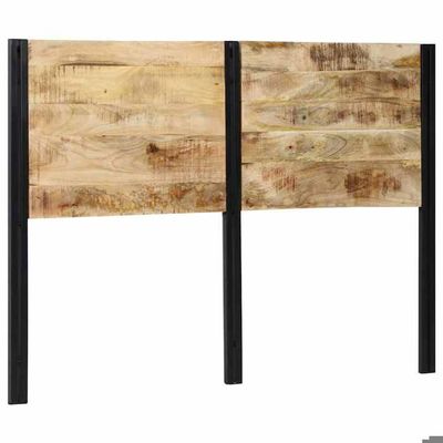 Tête De Lit 140 Cm En Bois De Manguier Massif - Style Industriel - Pour Chambre Double - Fixation Murale