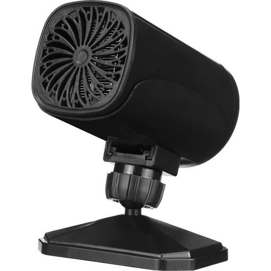 Chauffage Voiture 12V 150W – Rotation 360° – Désembueur Et Ventilateur 2 En 1 – Branchement Allume-cigare