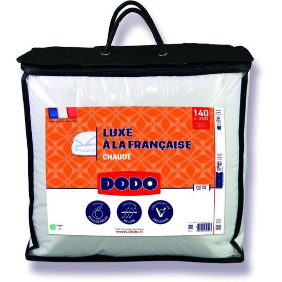 Couette Chaude DODO Patagonie – 200x200 Cm, Blanche, 100% Polyester