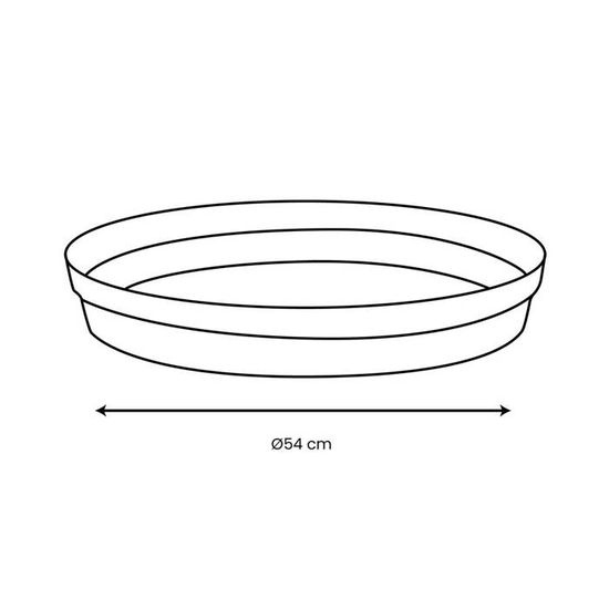 Soucoupe Pour Pot De Fleurs Veca - Diamètre 74 Cm, Anthracite - Cylindrique, Solide