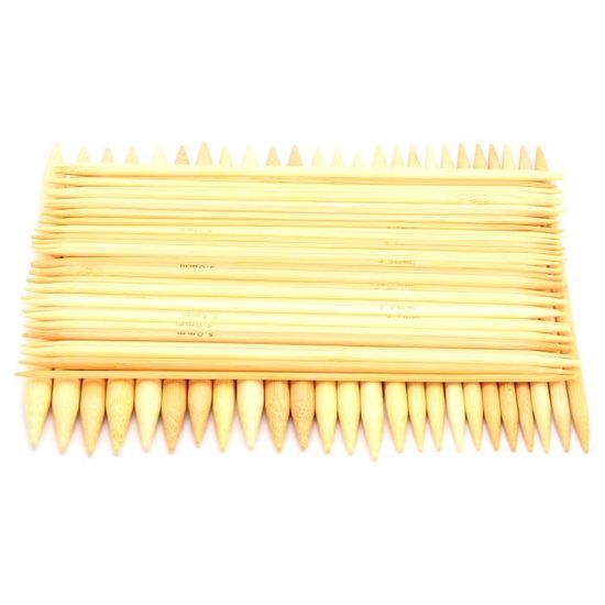 Lot De 20 Aiguilles à Crochet En Bambou, Pour Tricot Et Couture, Neuves