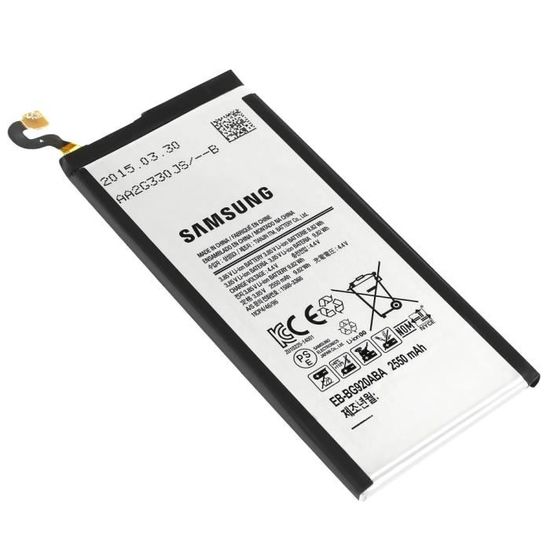 Batterie Originale d'origine Samsung Galaxy S6 Standard [100% Original Officiel, Téléphone Non Inclus]