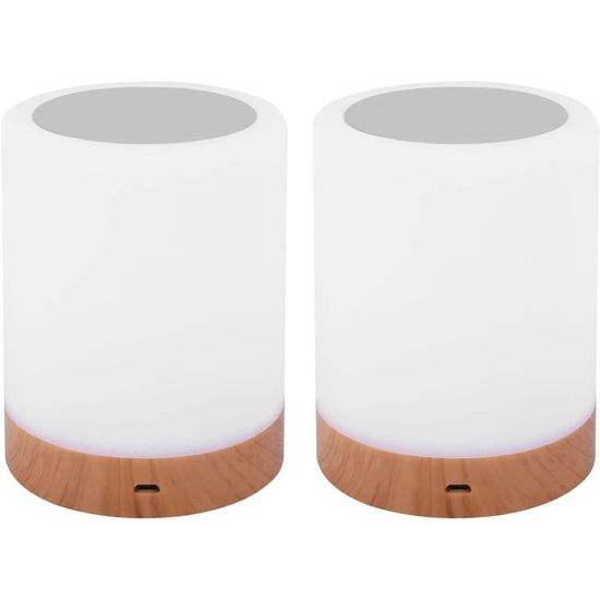 Lot De 2 Lampes De Nuit LED 3D – Socle Avec Télécommande, 7 Couleurs, Intensité Réglable