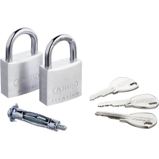 Lot De 2 Cadenas Câble Acier 28 Cm Avec Clés - Antivol Vélo Casier Boîte à Outils