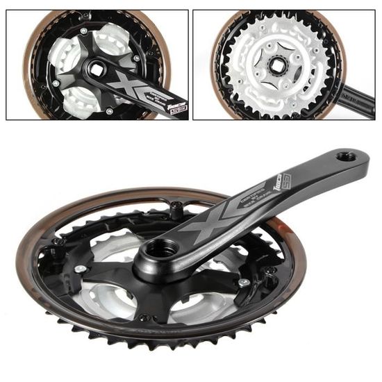 Pédalier BESNIN 22/32/44T – 104 Mm BCD, Axe Carré, Manivelle 170 Mm, Aluminium 6061 – VTT, Route, Fixie, Pliant