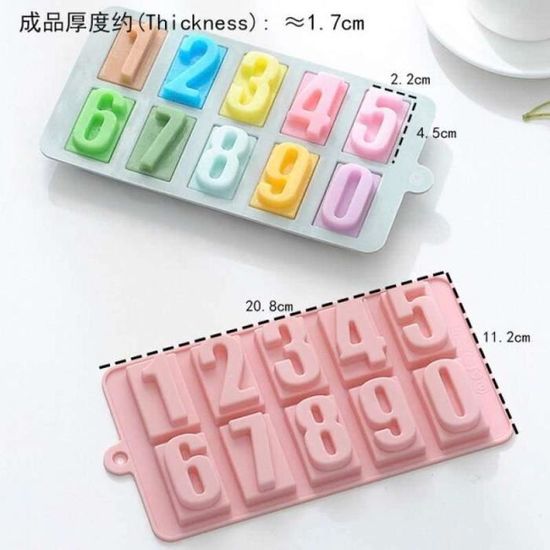 Moules En Silicone Lettres Et Chiffres - Lot De 4 Pièces - Pour Chocolat, Gâteaux, Glaçons