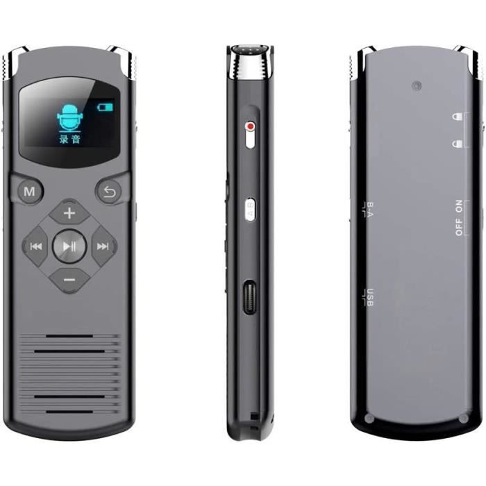 Dictaphone USB 16GB Enregistreur Vocal Portable Facile À Utiliser Et Transporter YONIS