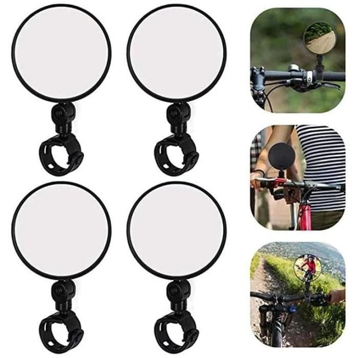 2 Retroviseurs Velo de Guidon Large Champ Vision,Réglable à 360°,Solide