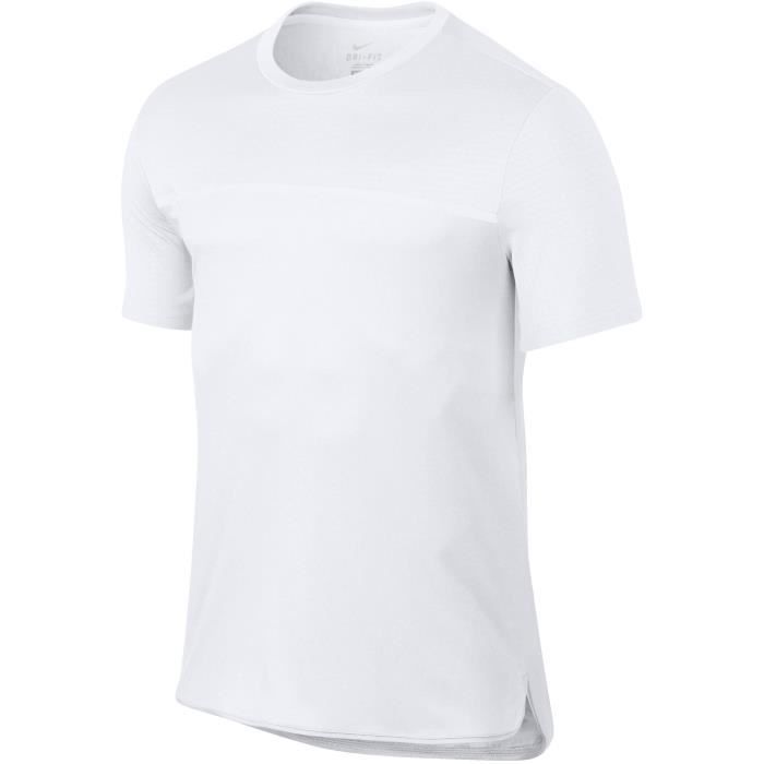 NIKE T-shirt de tennis Challenger Crew - Homme - Blanc
