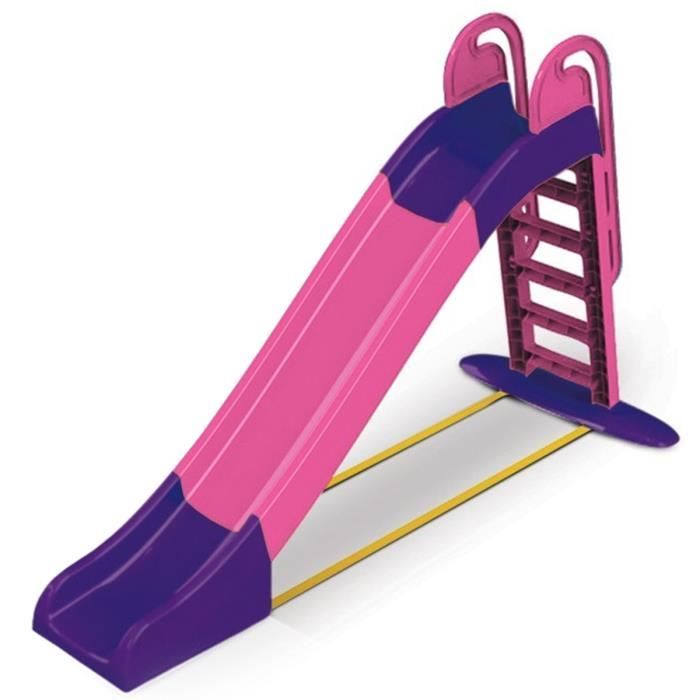 Toboggan extérieur pour enfants GLISS Rose 240 cm de glisse