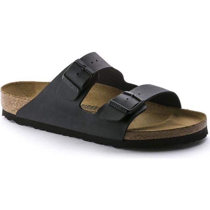 Mules Arizona Homme - BIRKENSTOCK - Rouge Daim - Noir - Synthétique - Homme