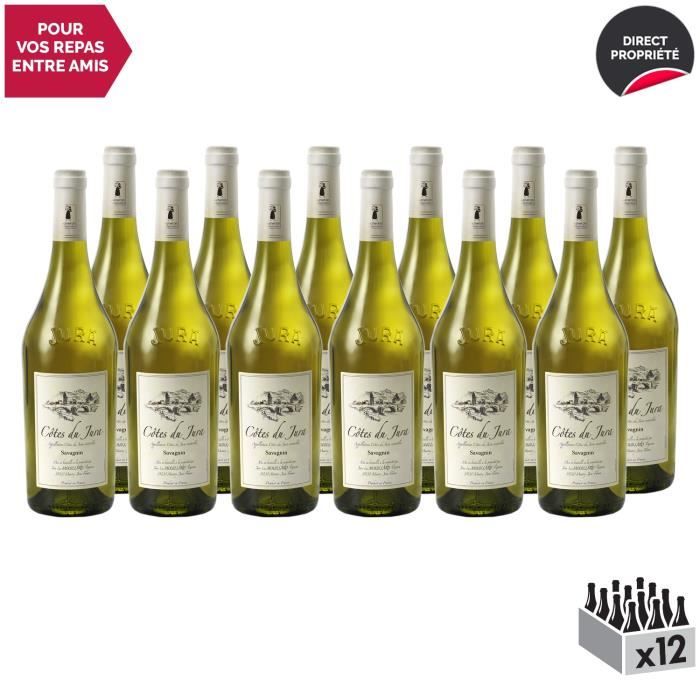 Côtes du Jura Savagnin Blanc 2016 - Lot de 12x75cl - Domaine Jean-Luc Mouillard - Vin AOC Blanc du Jura - Cépage Savagnin