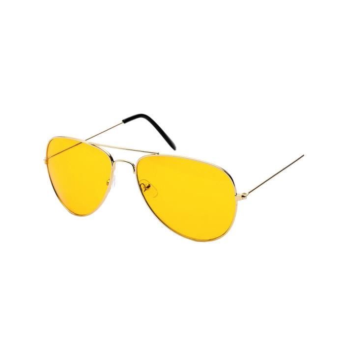 Night Vision Aviator Lunettes de soleil pour homme et femme UV400 lunettes pour les conducteurs Or_550