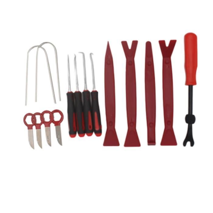 15 pièces outil de retrait de clip tournevis de de panneau Kit de maintenance d'installation de tableau KIT VERIN DE CARROSSERIE