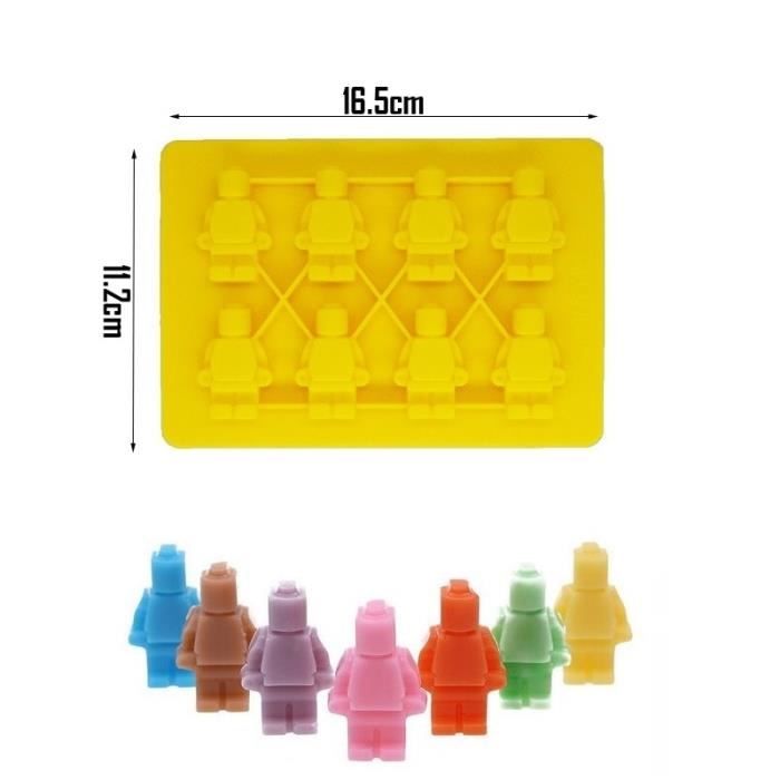 Lego moule Silicone Mini figurine Robot Outils de gâteau en forme de trou moule plateau de Cube de glace moule pour gâteau - Type 3