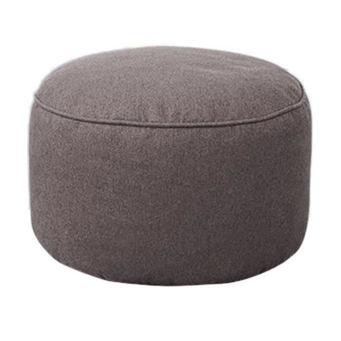 Pouf Canapé Tabouret Rond Couvrir Sacs De Fèves Paresseux de Sofa Coton Couverture Gris Chaud ma30118