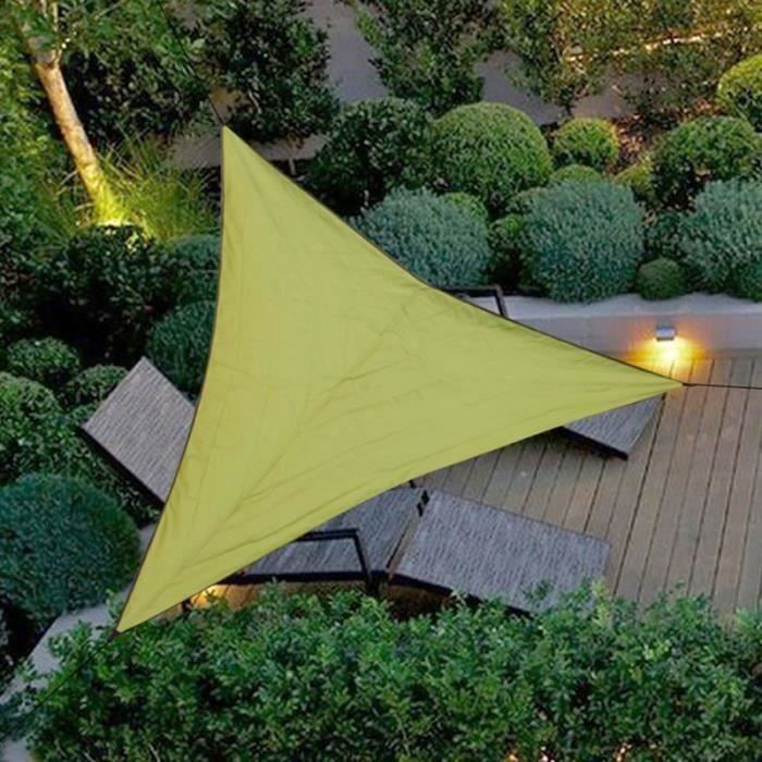 Voile d’ombrage – Toile solaire triangulaire Bloc UV d'abri d'auvent – PES Imperméable protection UV - 4x4x4M Da34622