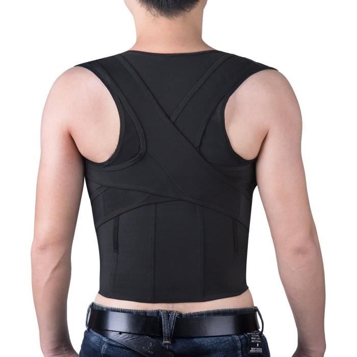 Correcteur de Posture Dos, Ceinture Dorsale, Ajustable Respirant Corset Redresse Sangle Dos pour Femme et Homme