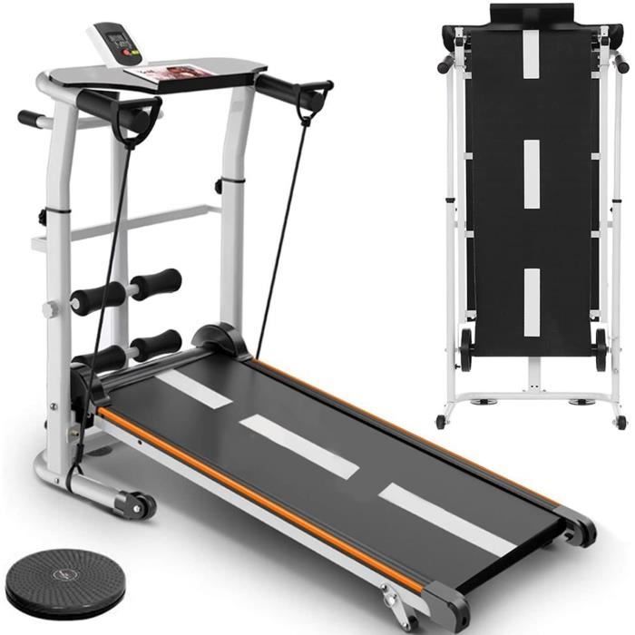 TAPIS DE COURSE Tapis Roulant Pliant Multifonction, Marche Manuelle Mécanique, Tapis Roulant D'entraînement Compact123