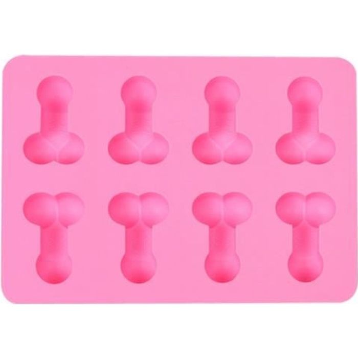 Moule silicone Creative Sexy multi utilisation 8 Cavités pénis moule en forme de Ice Cube chocolat Bonbons Gâteau Jello Shot