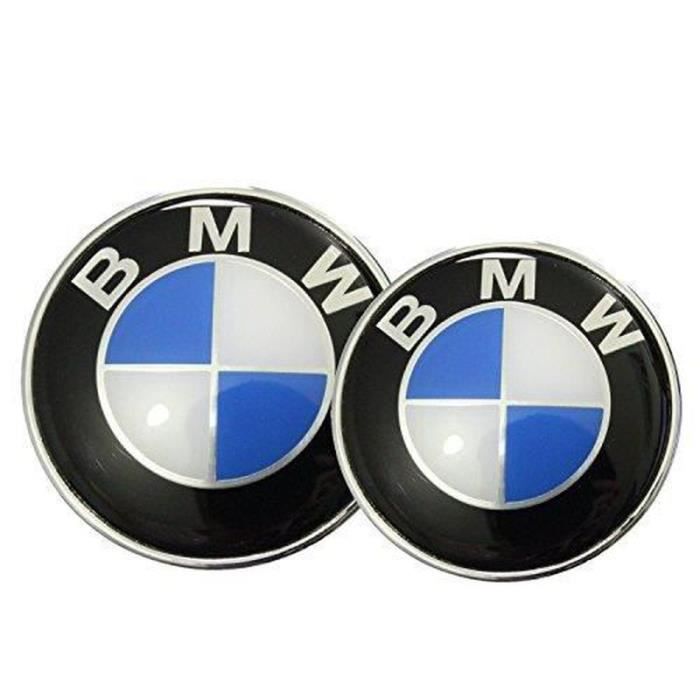 DB08218-1 logo de capot 82mm BMW +1 logo de coffre 74mm de diamètre look classique neuf