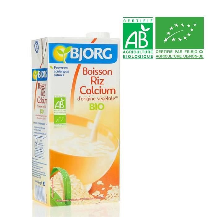 Boisson bio riz et calcium 1l Bjorg
