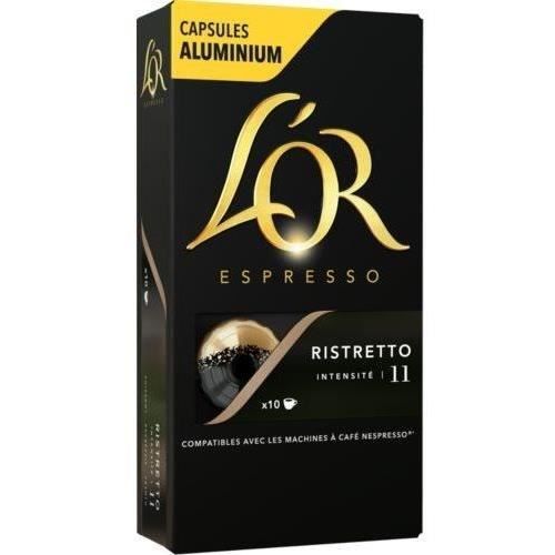 L'Or Espresso Ristretto intensité 11 Café Capsules X10 compatibles Nespresso®*