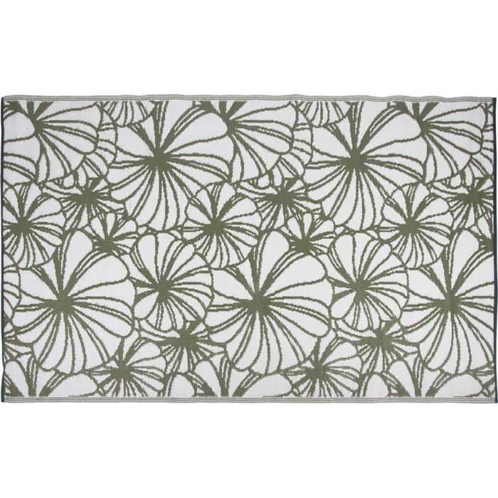 Esschert Design Tapis d'extérieur 241x152 cm Motif floral OC21