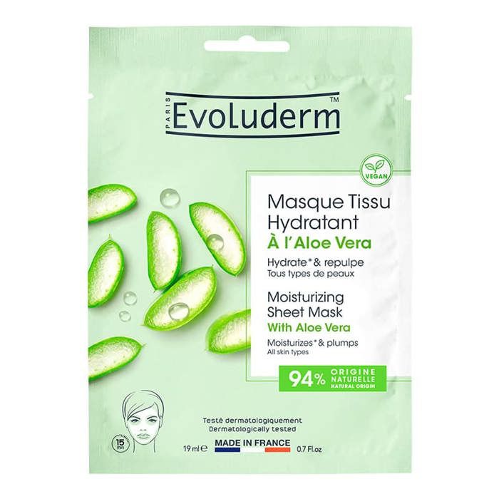 Evoluderm - Masque Tissu Hydratant A l'Aloe Vera
