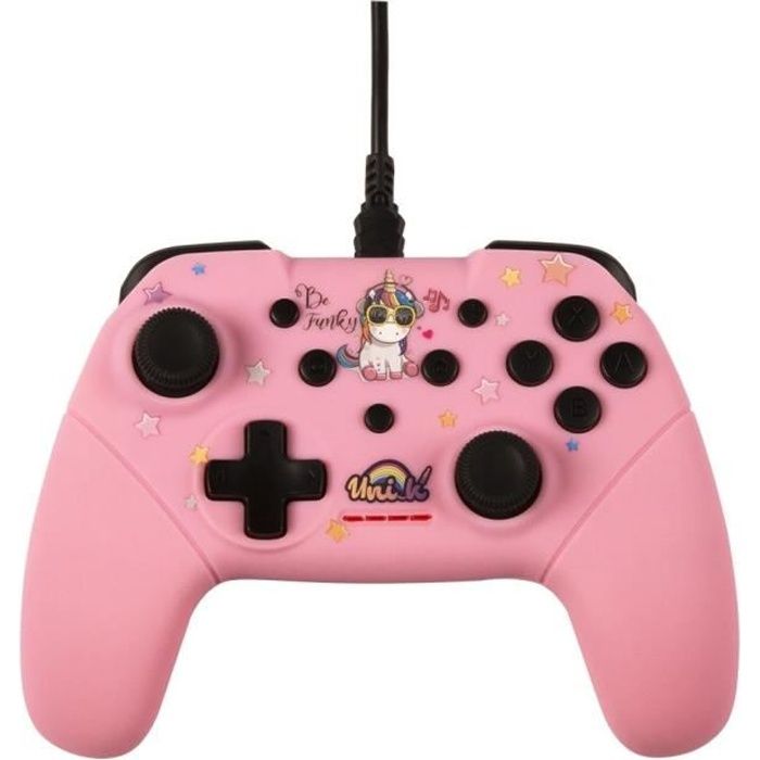 Manette Filaire Licorne Be Funky pour Nintendo Switch