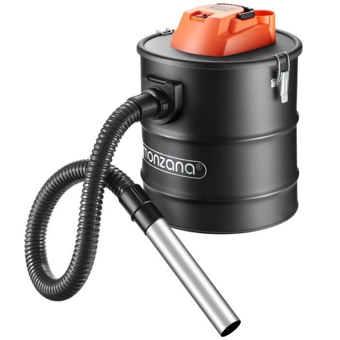 Aspirateur de cendres multifonction électrique 1200W 20 L filtre à particules fines HEPA tuyau aspiration 100cm cheminée cendres