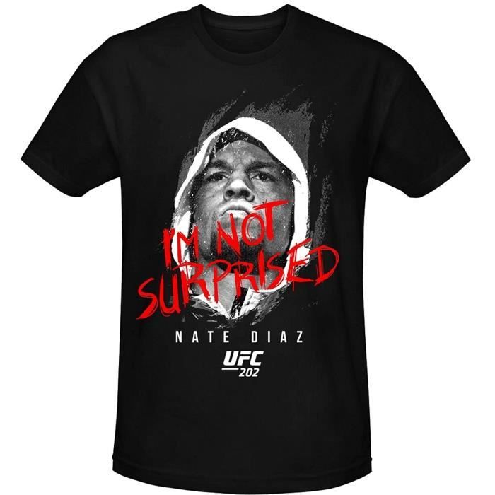 Homme Décontracté Personnalisé Ufc Nate Diaz I'm Not Surprised Noir
