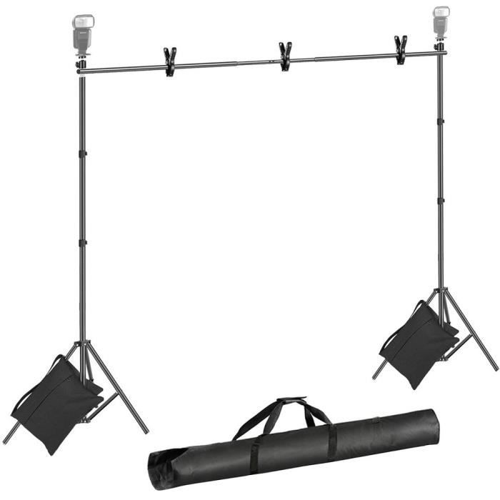 Kit support studio Neewer pour toile de fond + Accessoires fixation - 2m x 3m