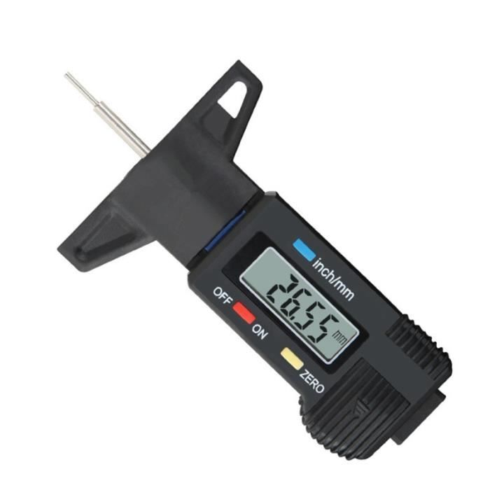 0-25.4mm numérique LCD pneu bande de roulement jauge de profondeur mesure de étrier vérificateur mètre BOMBE ANTI-CREVAISON