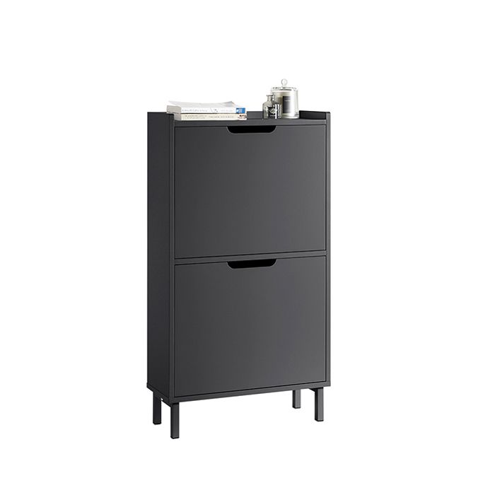 Meuble à Chaussures FSR151-SCH SoBuy - 2 Abattants - Meuble Rangement pour Chaussures – Noir - 50x19x90