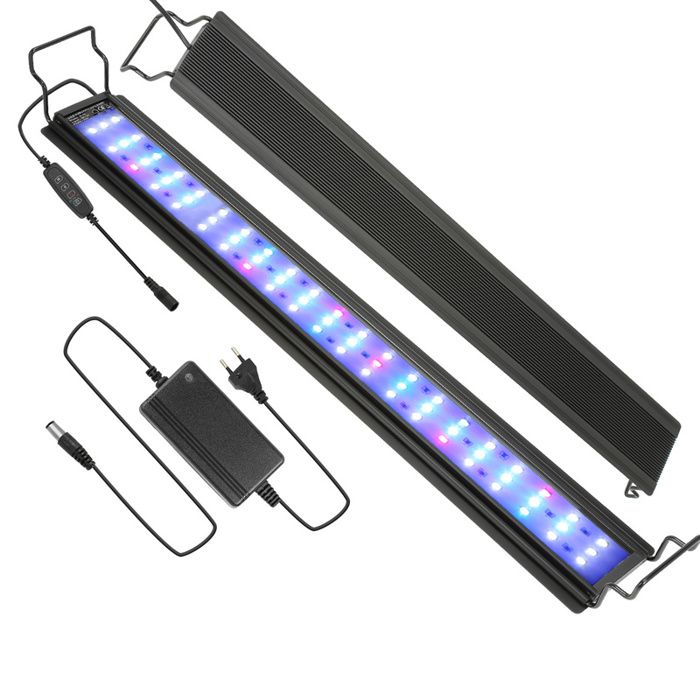 Comparer les prix de Lospitch Lampe Aquarium LED Pour Plante & Poisson Rampe D'Éclairage 64-90 cm 28W Mode Nuit AQUARIUM