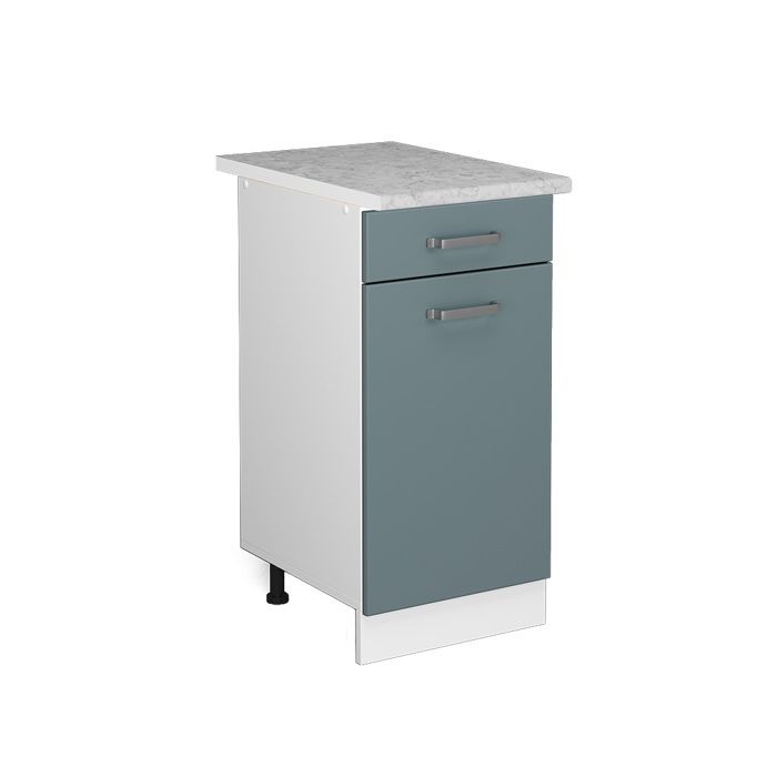 Meuble cuisine R-Line 40cm PT Marbre Bleu-gris/Blanc Vicco 41036