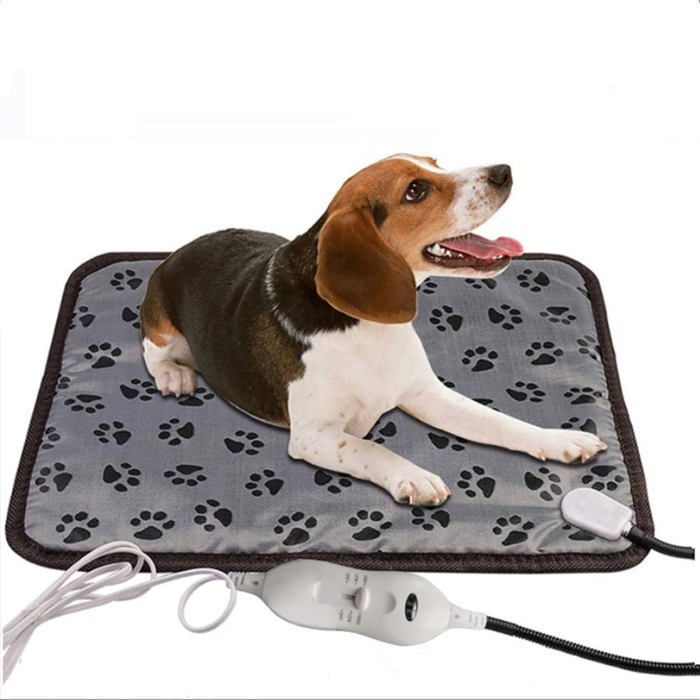 Coussin chauffant pour chiens et chats Couverture chauffante électrique pour animaux de compagnie Tapis thermostatique étanche à te