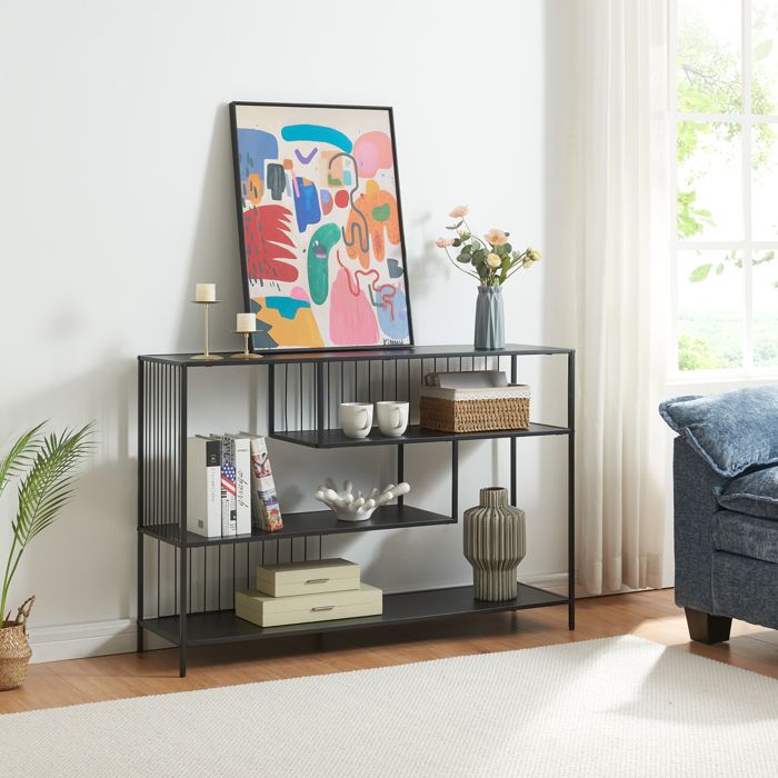 Table console Oxelösund 120 x 33 x 80 cm noir - Cdiscount Maison