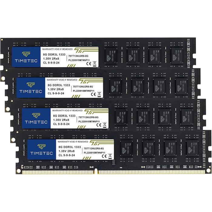 Kit RAM 8 Go (2 X 4 Go) DDR3 1333 MHz PC3-10600 Pour Ordinateur Portable - Neuf Ouvert, Testé