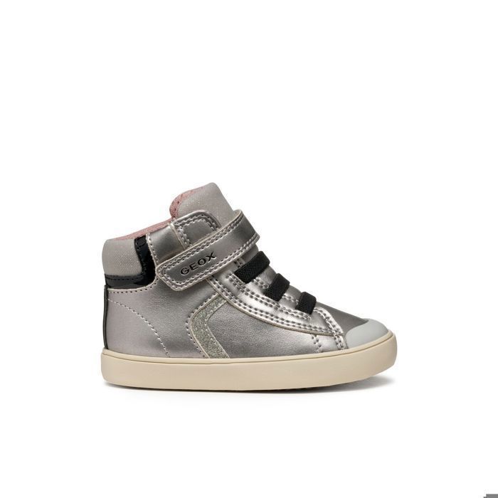 Geox Geox Gisli - Baskets bébé fille gris tige polyuréthane et mesh respirant
