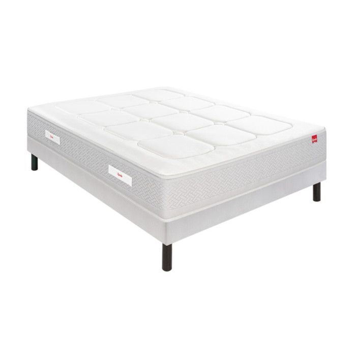 Ensemble Epeda LINOUBLIABLE + Sommier Confort Medium + Pieds 140x200 Gris souris Ressorts Ensemble Epeda LINOUBLIABLE + Sommier Confort Medium + Pieds 140x200 Gris souris Ressorts