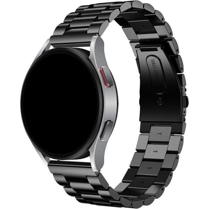 Stravo Bracelet acier 22 mm Huawei GT7/6/5/4 Garmin FR255/265/Vivoactive4/Venu3/2 Polar Vantage V3/M2/M & Watch3/GearS3 – Noir