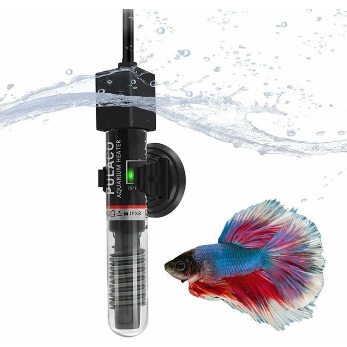Comparer les prix de Chauffage Aquarium，Tige chauffante Mini Chauffe-Aquarium 25 W avec ventouses 26 ℃/788 ℉ Tige chauffante Anti-Explosion à températ