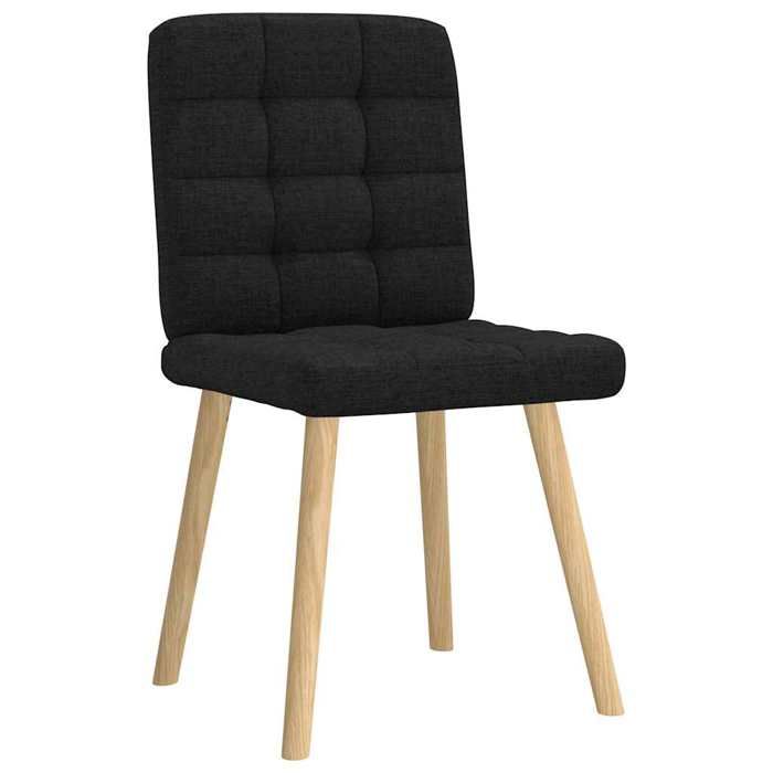 Luxe Lot de 2 chaises de Salle à Manger Cuisine Restaurant noir tissu(1257）