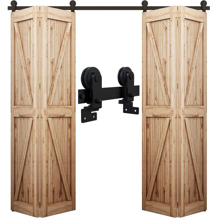 Kit de Porte Coulissante Pliante WOLFBIRD 6FT/1.8M - Durable et Silencieux